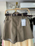 Women Deep Pocket Short With Belt